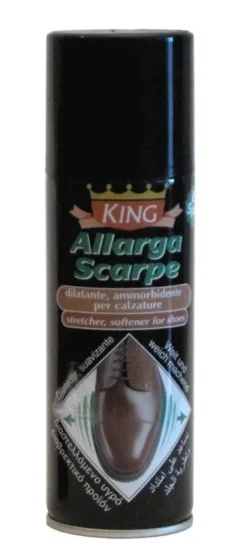 Sale Allargascarpe Spray per Scarpe in Pelle e Tessuto King 200ml Allargascarpe Spray