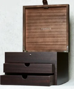 Outlet Cassetta in pregiato Legno Completa per Rinnovare Scarpe in Pelle e Camoscio- Paris Grand Cube Cassette Porta Lucidi Da Scarpe|Set Pulizia Scarpa