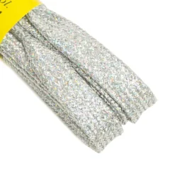Outlet Lacci Argento Lucido - Stringhe Lunghe 120cm per Scarpe Lacci Da Scarpe Piatti