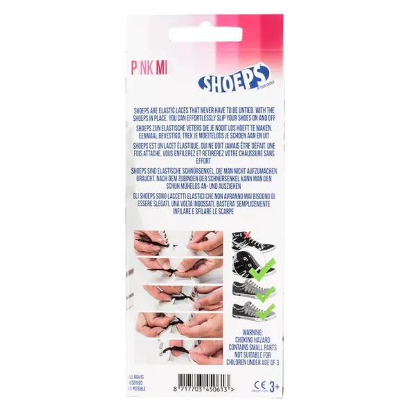 Sale Lacci da Scarpe Elastici in Silicone Mix Pink - Mai più Scarpe Slacciate Lacci Da Scarpe In Silicone