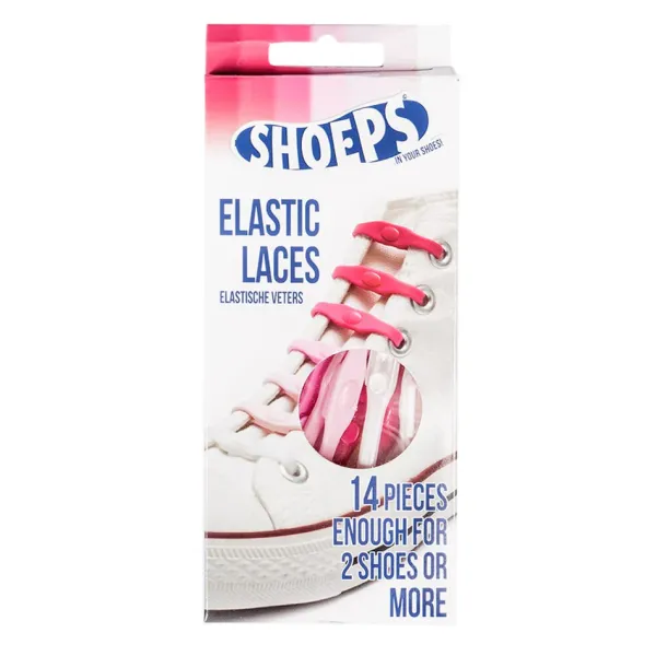 Sale Lacci da Scarpe Elastici in Silicone Mix Pink - Mai più Scarpe Slacciate Lacci Da Scarpe In Silicone