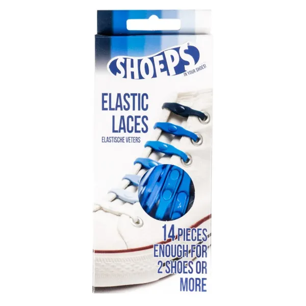 Online Lacci da Scarpe Elastici in Silicone Blue Mix - Mai più Scarpe Slacciate Lacci Da Scarpe In Silicone