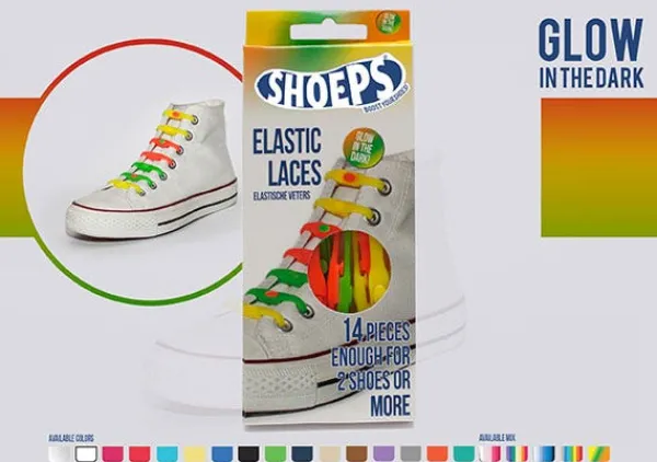 Best Lacci da Scarpe Elastici in Silicone Glow Dark Mix - Mai più Scarpe Slacciate Lacci Da Scarpe In Silicone