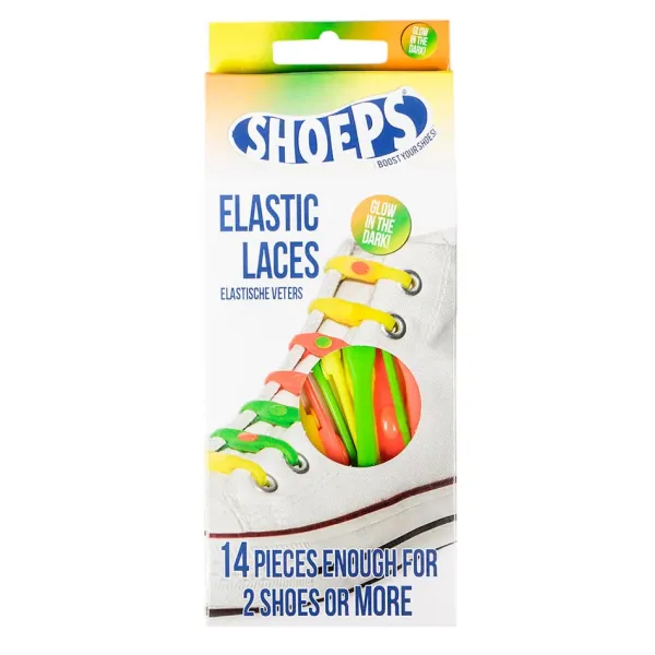 Best Lacci da Scarpe Elastici in Silicone Glow Dark Mix - Mai più Scarpe Slacciate Lacci Da Scarpe In Silicone