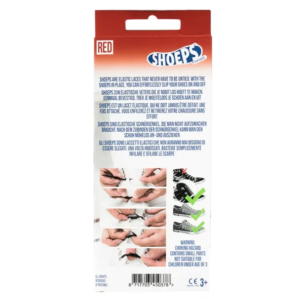 Fashion Lacci da Scarpe Elastici in Silicone Rossi - Mai più Scarpe Slacciate Lacci Da Scarpe In Silicone