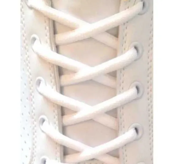 Discount Lacci per Scarpe Bianchi Ovali 7mm - Stringhe in Cotone per Scarpa Sportiva Lacci Da Scarpe Ovali 7mm