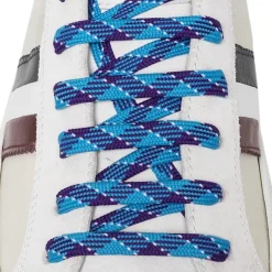 Sale Lacci per Scarpe Sneakers lunghi 140cm Piatti Azzurro Multicolor Lacci Da Scarpe Piatti|Lacci Per Sneakers