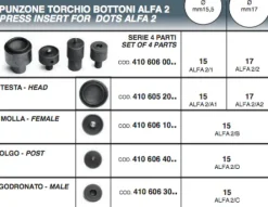Hot Punzone da Torchio per Montare Bottoni a Pressione 17mm Completo Punzoni Per Bottoni Automatici