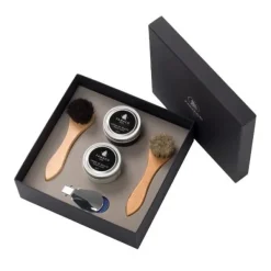 Hot Set Completo per Lucidare le Scarpe in Pelle - Box Regalo Paris Cassette Porta Lucidi Da Scarpe|Set Pulizia Scarpa
