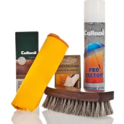Sale Set completo per pulire e proteggere scarpe in pelle - Set Pulizia Scarpa