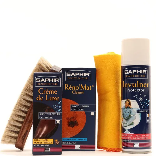New Set Completo per Pulire Lucidare e Proteggere le Scarpe in Pelle - Set Pulizia Scarpa
