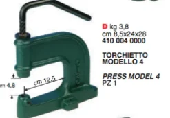 Fashion Torchietto in Ferro n.4 Torchio per Montare Rivetti Bottoni a Pressione Torchietto Bottoni A Pressione|Torchio Per Occhielli E Ribattini