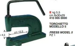 Fashion Torchietto in Ferro n.5 Torchio per Montare Rivetti Bottoni Automatici Torchio Per Occhielli E Ribattini|Torchietto Bottoni A Pressione